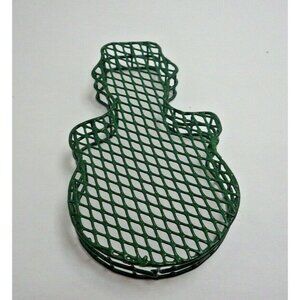 Green Snowman Basket Plastic Coated Wire Christmas